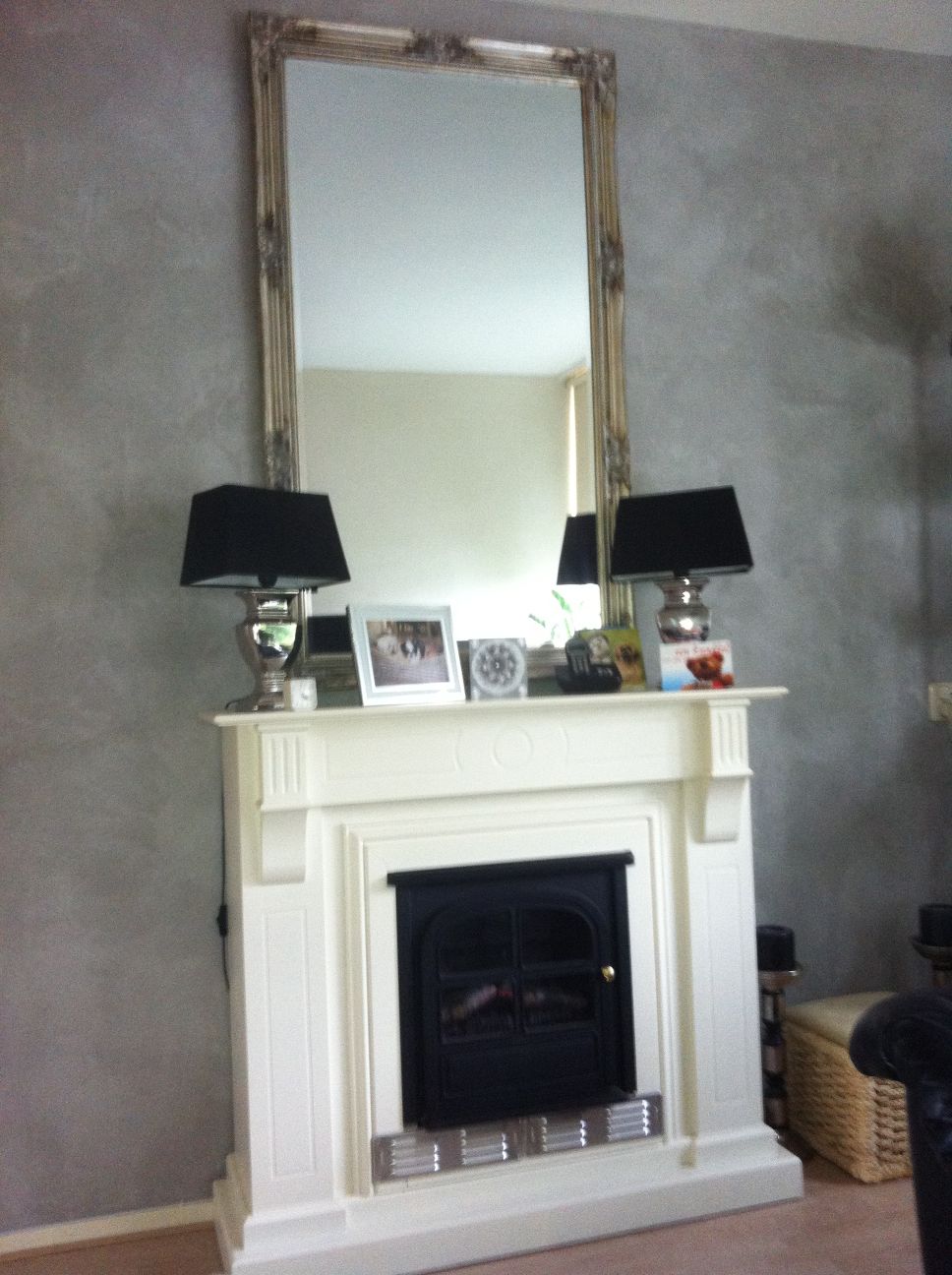 Beton cire haard